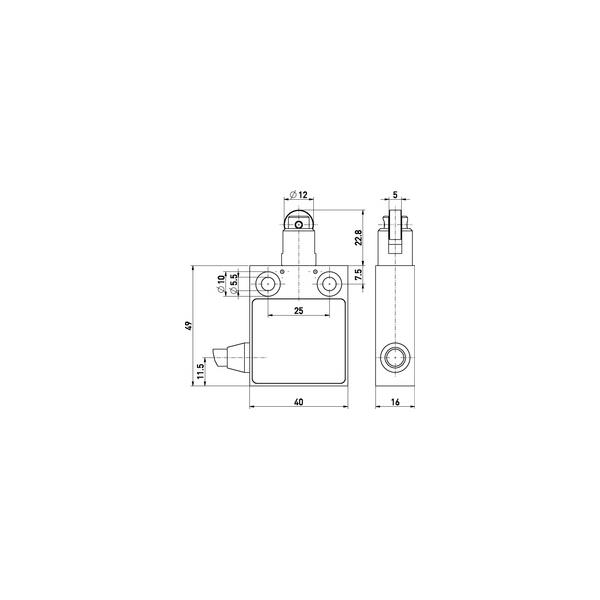 1045053 Steute 13009964 Position Switch   ES 13 R-S 2Ô/1S  5m Roller Plunger w/ safety function